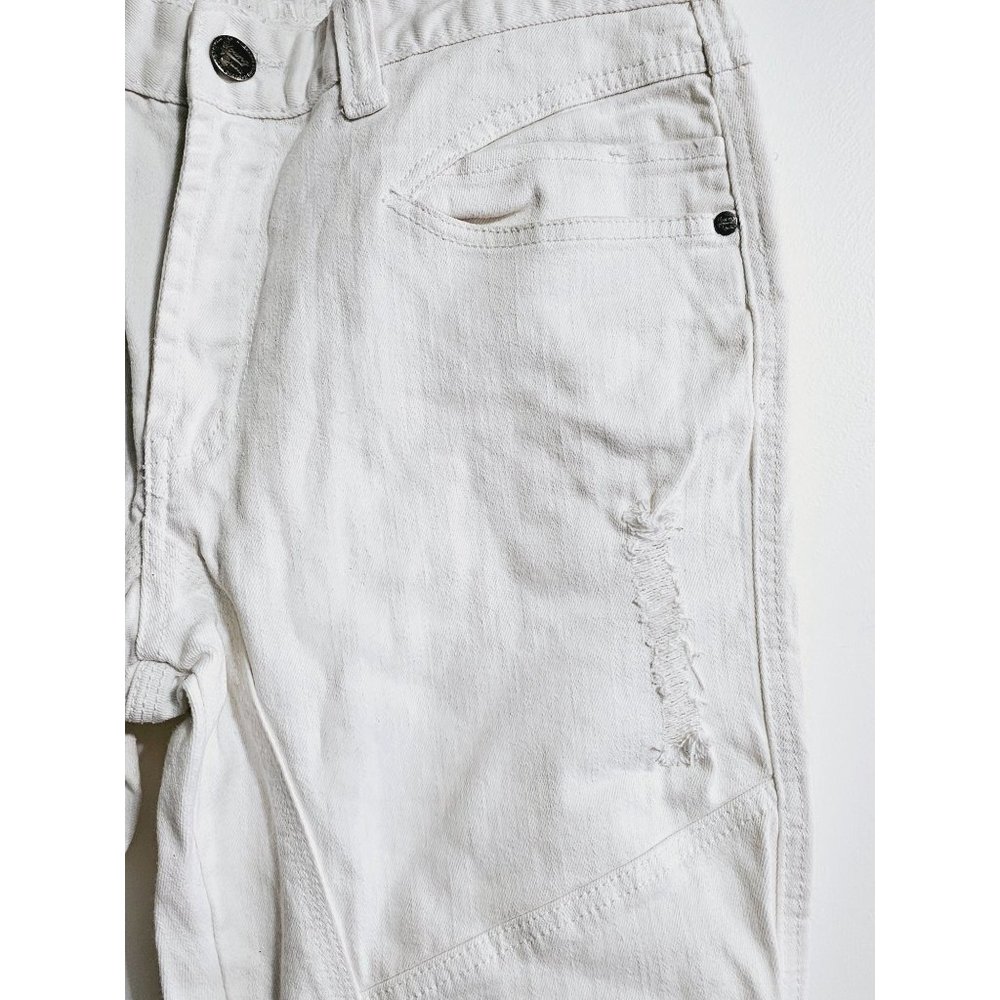 Young Republic Moto Jeans size 34 Men's biker utility jeans white - Picture 14 of 16
